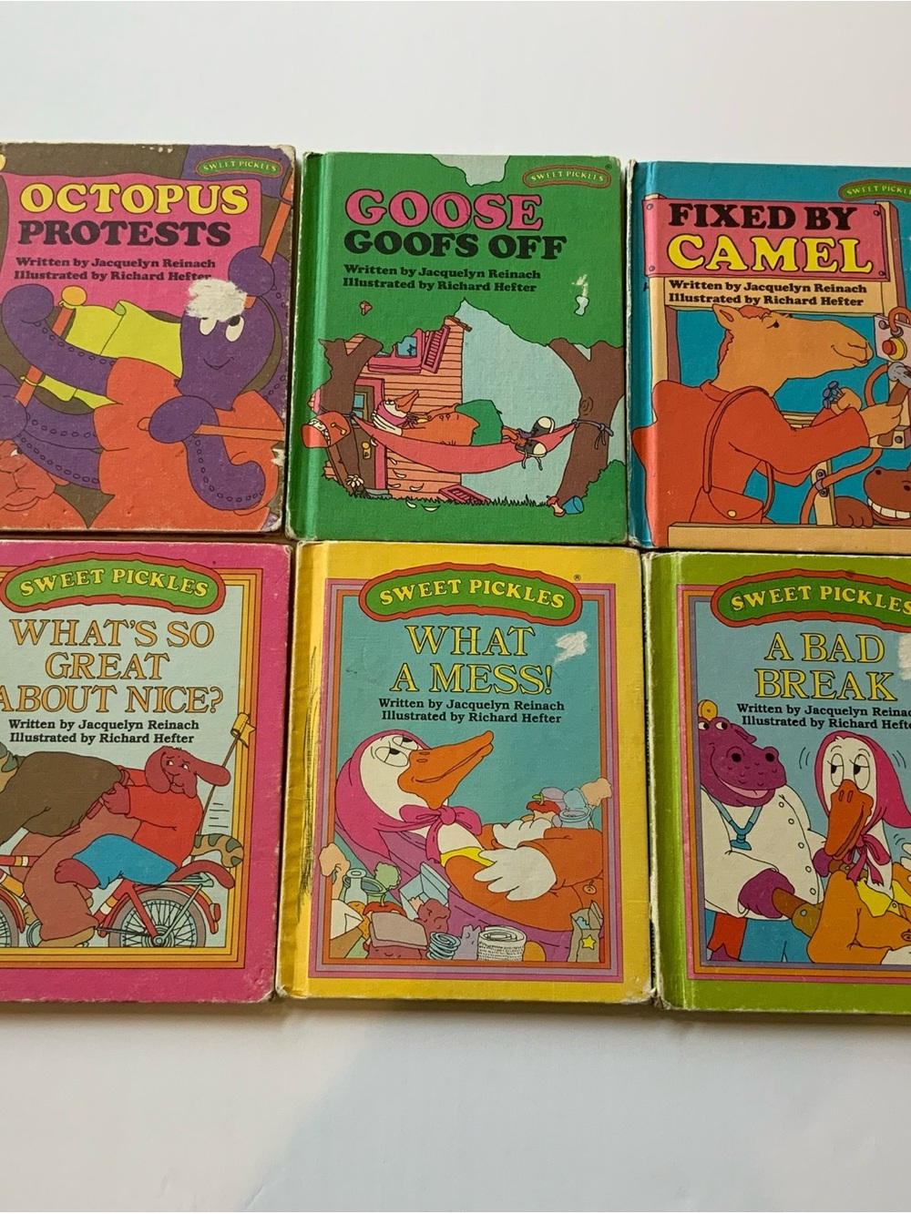 Lot Of 6 Sweet Pickles  Book Lot Vintage  70's & 80's Weekly Reader Books